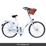 København Damecykel 3 Gear dynamolys for/bag Hvid med fletkurv