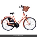København Damecykel 3 Gear dynamolys for/bag Orange med fletkurv