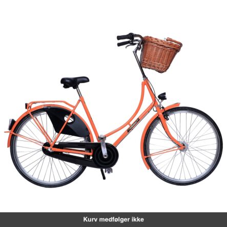 København Damecykel 3 Gear dynamolys for/bag Orange med fletkurv