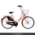 København Damecykel 3 Gear dynamolys for/bag Orange med lav metalkurv