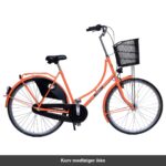 København Damecykel 3 Gear dynamolys for/bag Orange med sort metalkurv