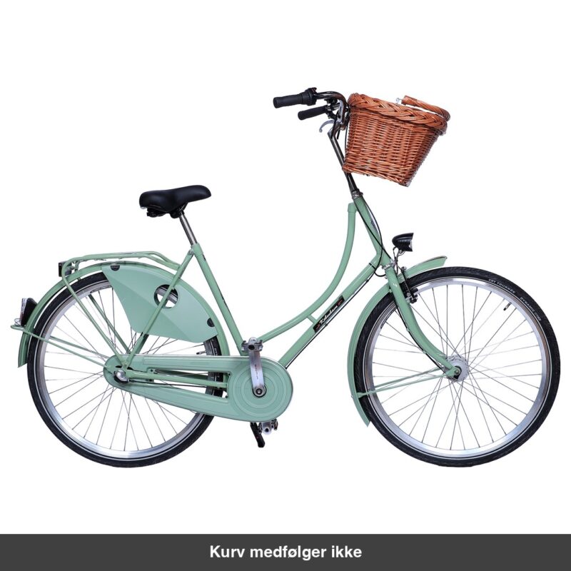 København Damecykel 3 Gear dynamolys for/bag Pistacie med fletkurv
