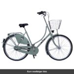 København Damecykel 3 Gear dynamolys for/bag Støvet Grøn med lav metalkurv