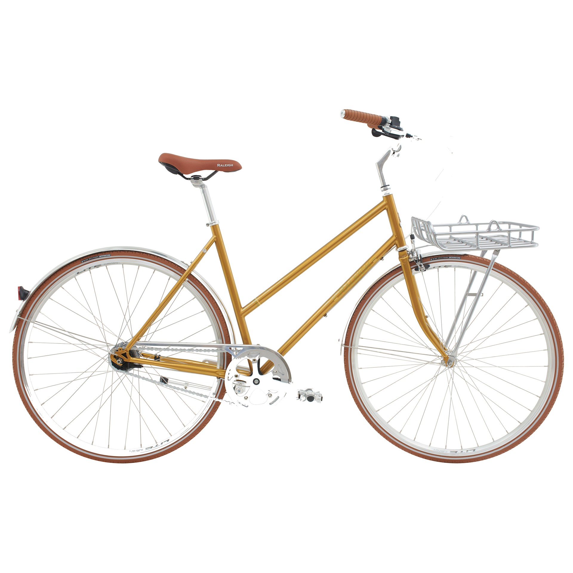 Raleigh Yate Cargo Damecykel 7 Gear Guld Raleigh Yate Cargo Damecykel 7 Gear Guld