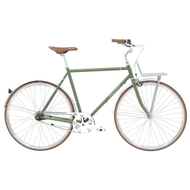 Raleigh Yate Cargo Herrecykel 7 Gear Mat Grøn